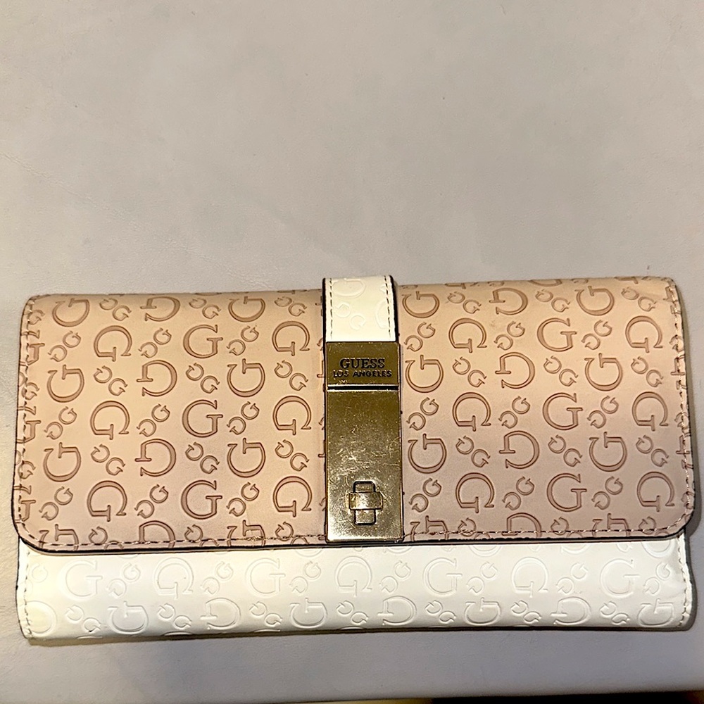 Guess Women's Pink and White Clutch